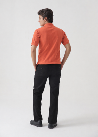 DROP NEEDLE ZIP POLO | RUST