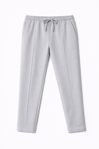 PINTUCK STRAIGHT FIT TROUSER - GREY