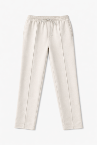 PINTUCK STRAIGHT FIT TROUSER - BEIGE