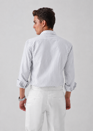 STRIPED GREY SHIRT - OLD MONEY