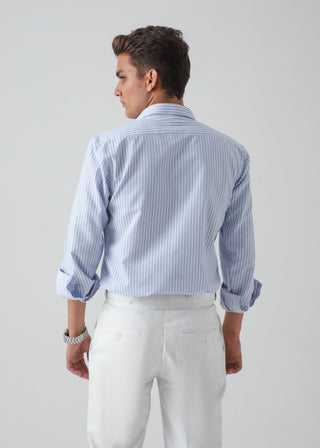 STRIPED BLUE SHIRT - OLD MONEY