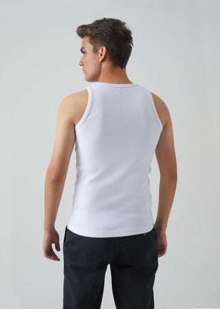 RIBBED TANK TOP - WHITE