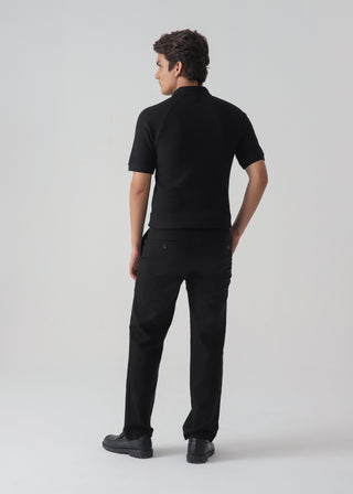 TEXTURED POLO | BLACK