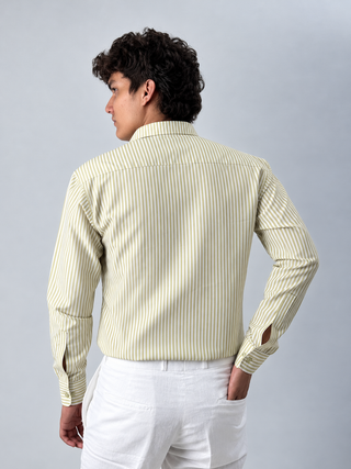 STRIPE OLIVE SHIRT - OLD MONEY