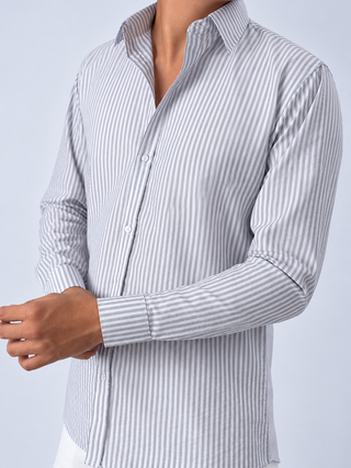 STRIPE GREY SHIRT - OLD MONEY