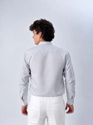 STRIPE GREY SHIRT - OLD MONEY