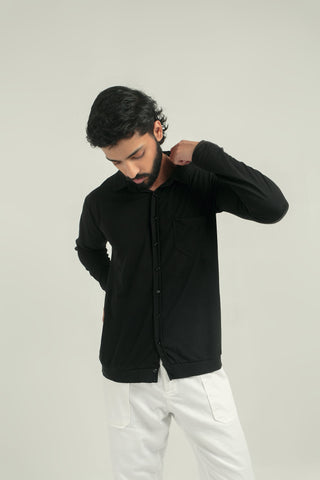 BUTTON-DOWN SHIRT | BLACK