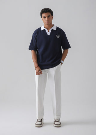 DROP SHOULDER POLO | NAVY