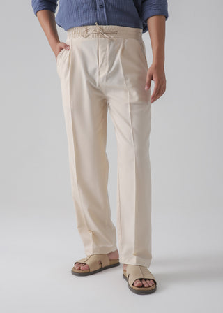 BEIGE LINEN TROUSER