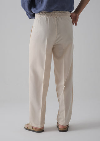 BEIGE LINEN TROUSER