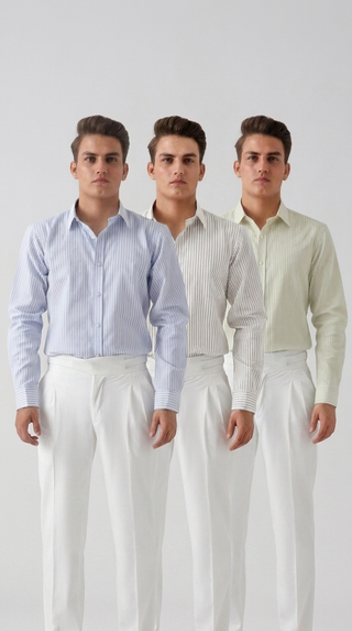 STRIPED SHIRTS - PACK OF 3