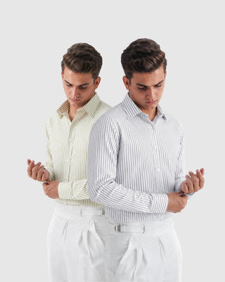 STRIPE SHIRTS - PACK OF OLIVE & GREY