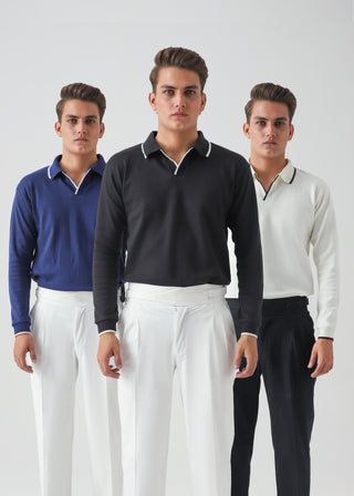 CLASSIC FULL SLEEVES POLO - PACK OF 3